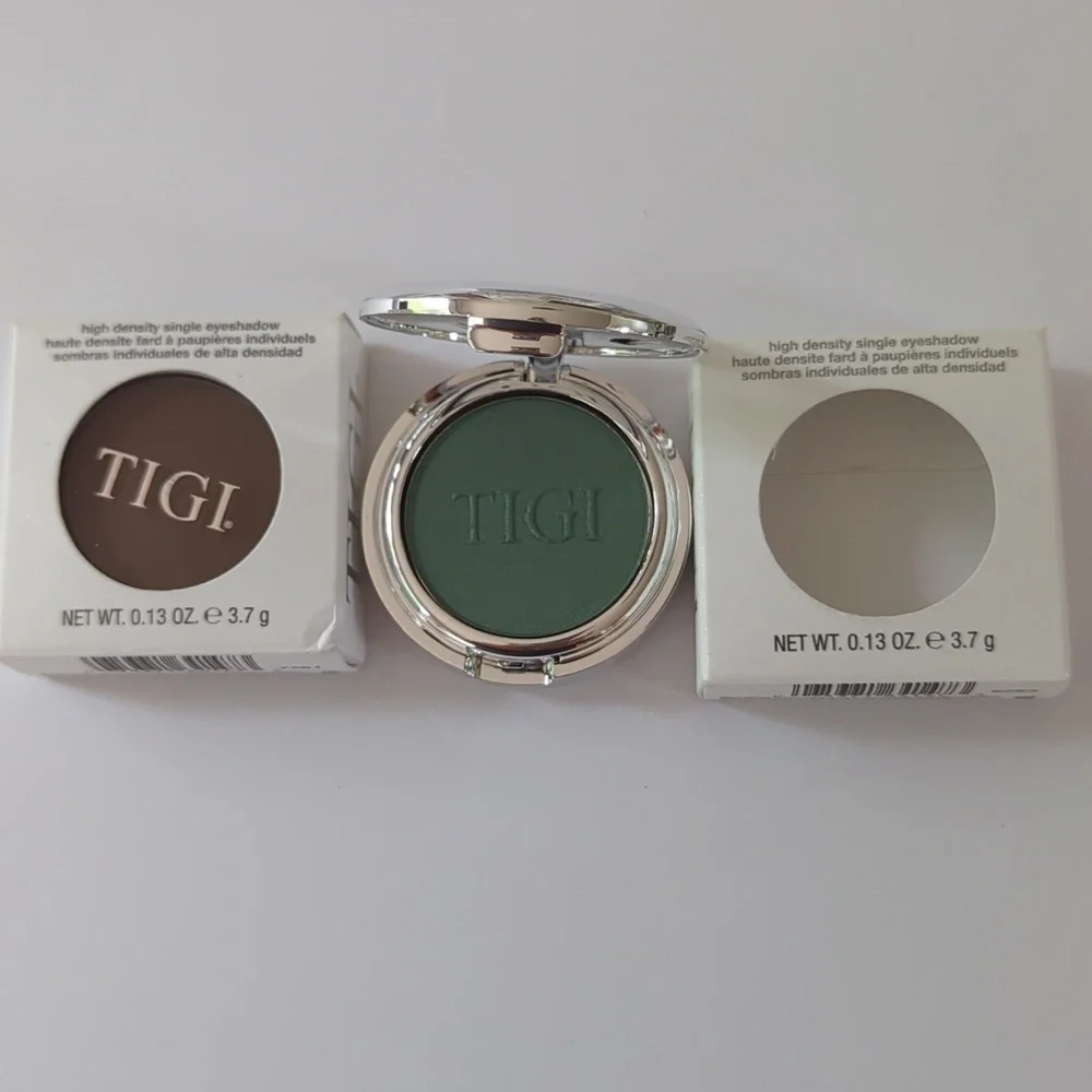 TIGI Professional Eyeshadow High Density, Emerald Green, Chocolate Kiss, Vanilla
